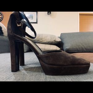 GUCCI suede high heels ankle strap 6